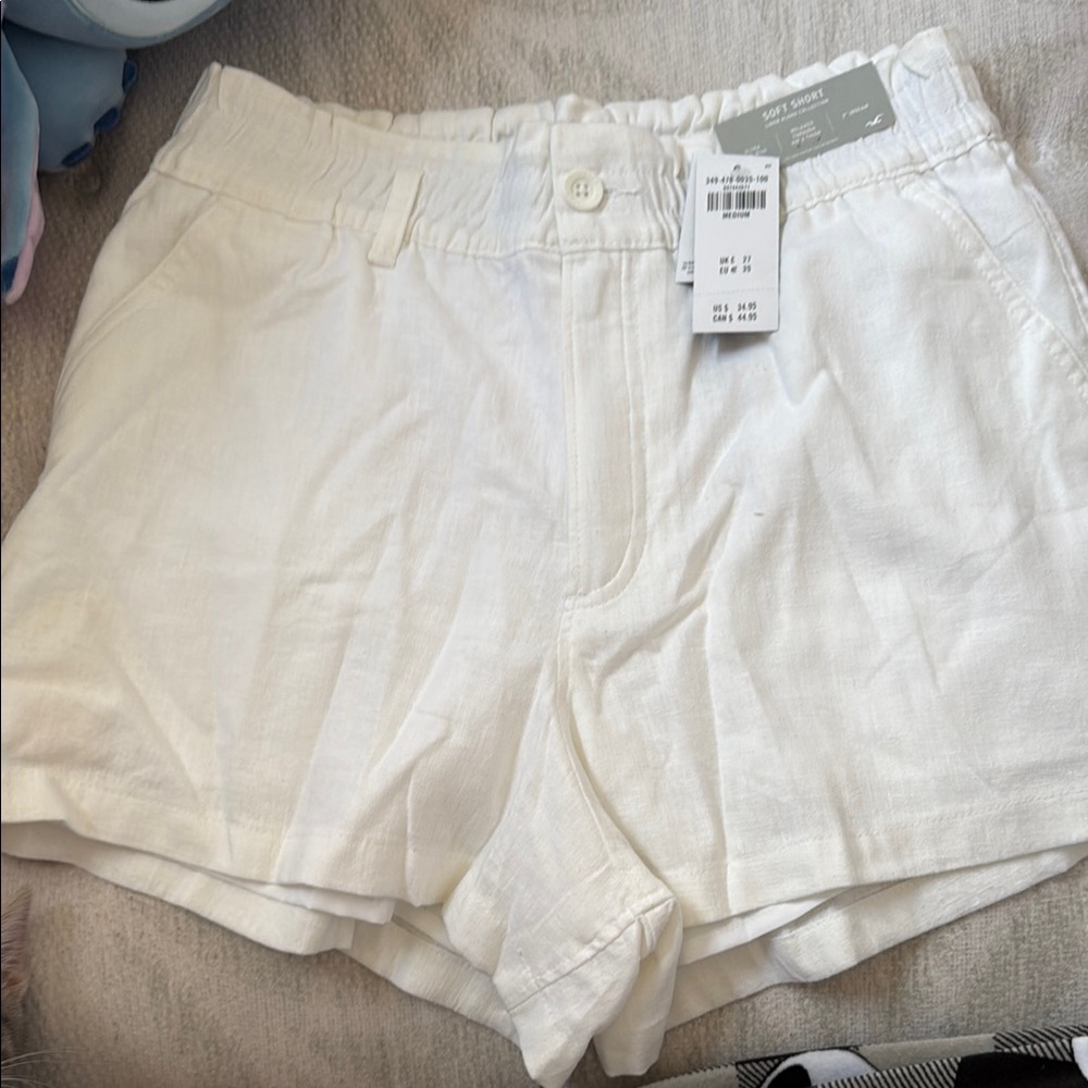 Hollister Women's High Waist White Shorts